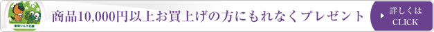 商品10,000円以上お買上げの方にもれなくプレゼント